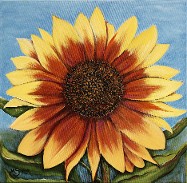 Autumn Sunflower, a painting by American Nature Painter, Judith A. Maddox Saylor, from the Sunflower Series at JAMS Artworks.