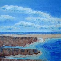 Seaside Study, a painting by American Nature Painter, Judith A. Maddox Saylor at JAMS Artworks.
