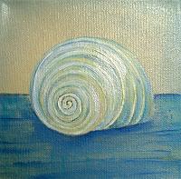 Sea Shell Series No. 2, a painting by American Nature Painter, Judith A. Maddox Saylor at JAMS Artworks.