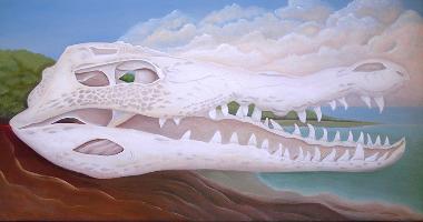 American Crocodile, JAM Saylor, an American Nature Painter